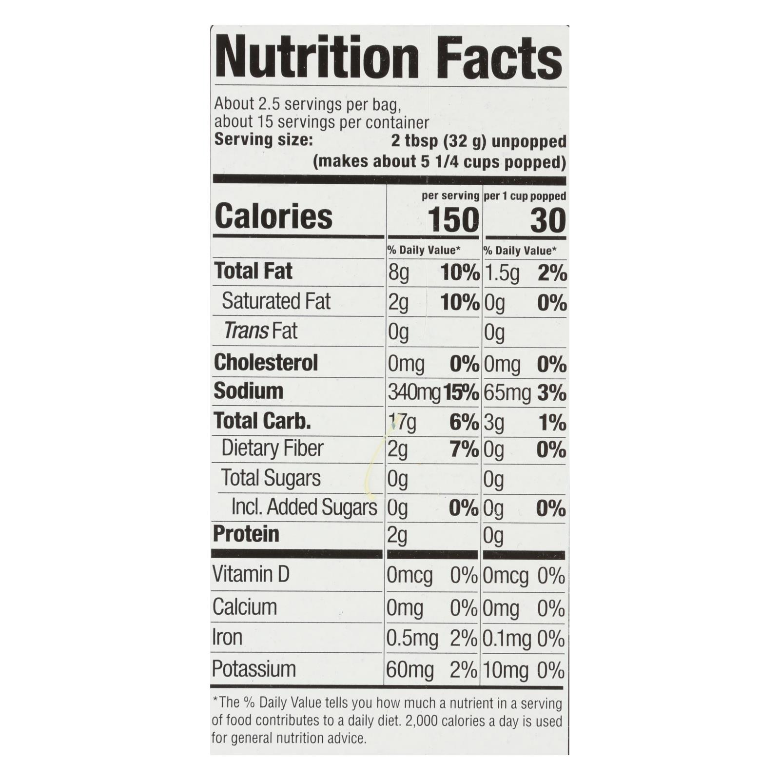 Skinnypop Popcorn 100 Calorie Popcorn Bags Case Of 30 0.65 Oz.