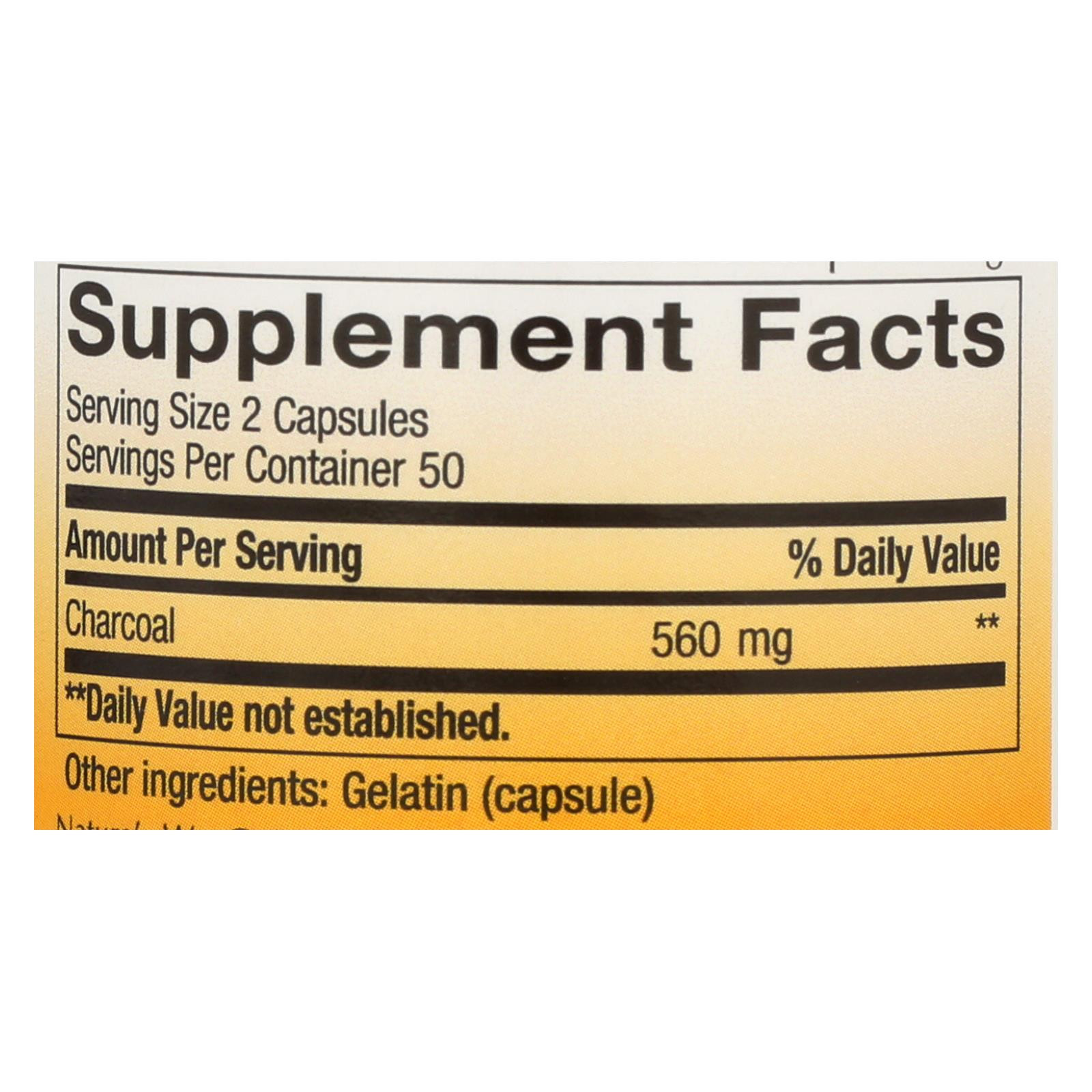 Nature's Way Activated Charcoal Capsules - 280mg, 360 Count, Gluten Free, Natural Adsorbent Supplement