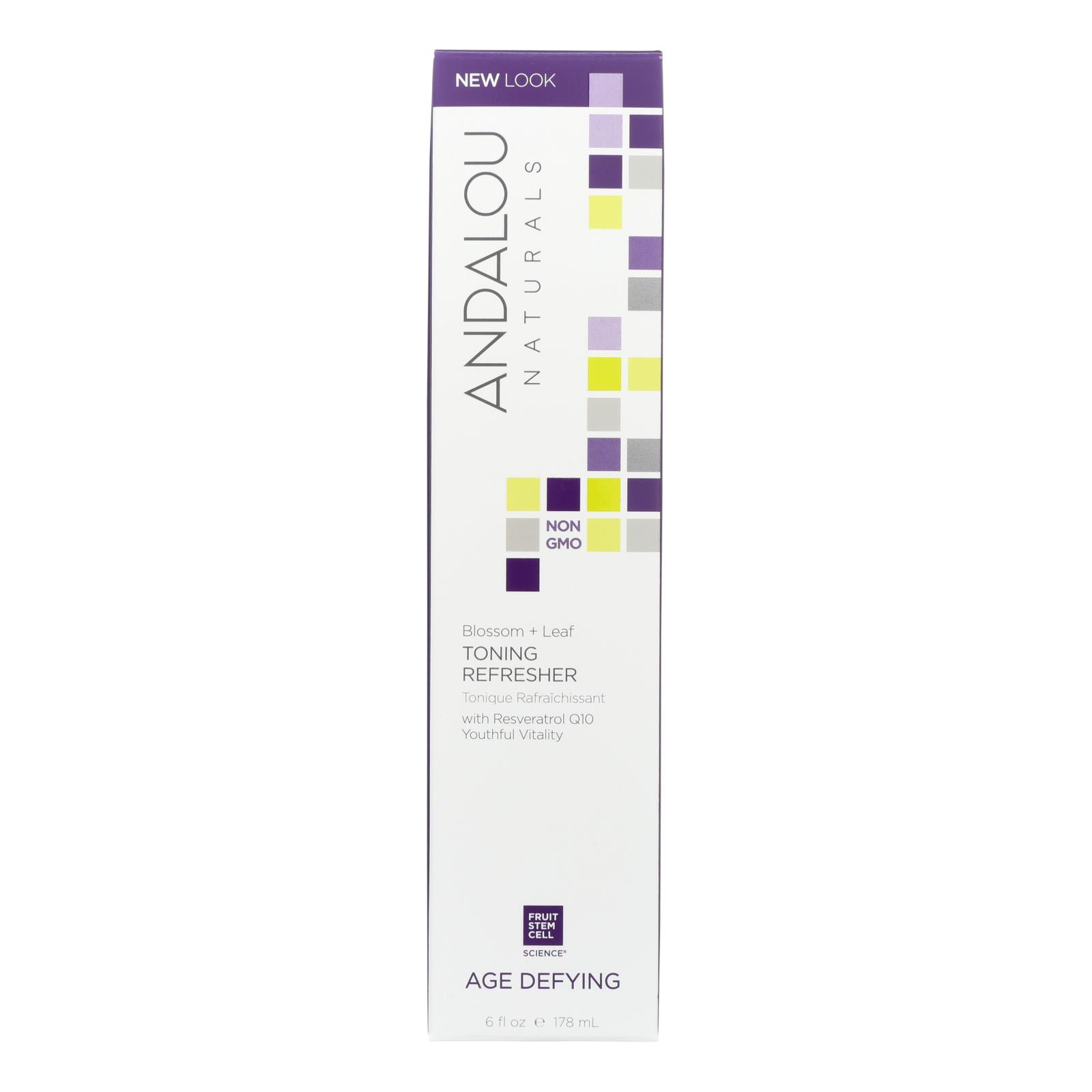 Andalou Blossom & Leaf Toning Refresher, 50 Ml, Mit Fruchtstammzellen, 98% Natürliche Inhaltsstoffe