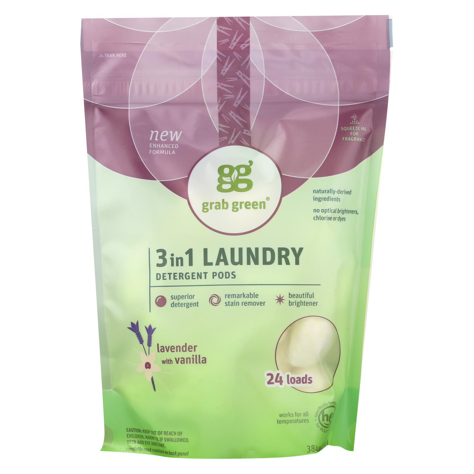 Grab Green Laundry Detergent Fragrance Free Case Of 6 32 Count