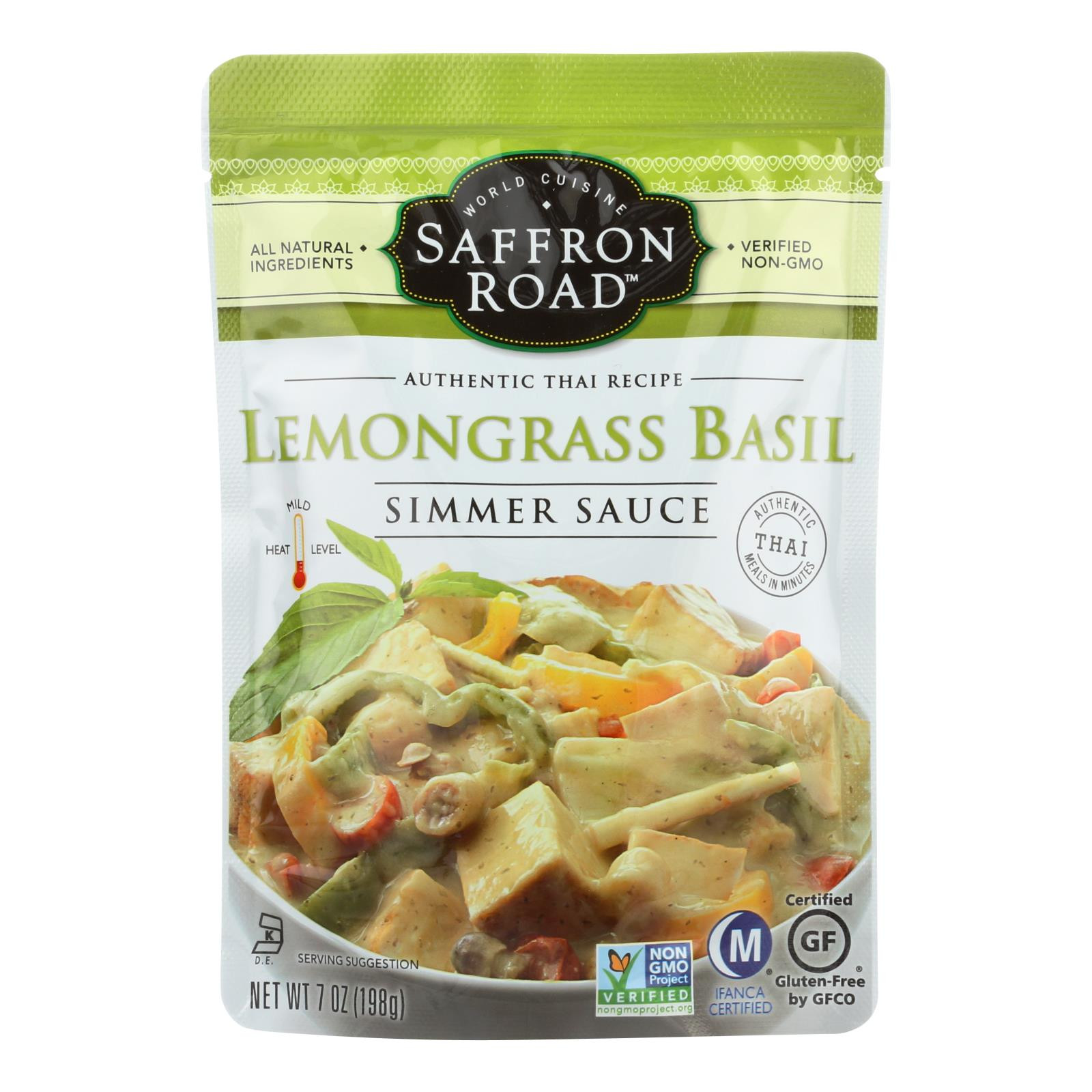 Saffron Road Simmer Sauce Lemongrass Basil Case Of 8 7 Fl Oz.