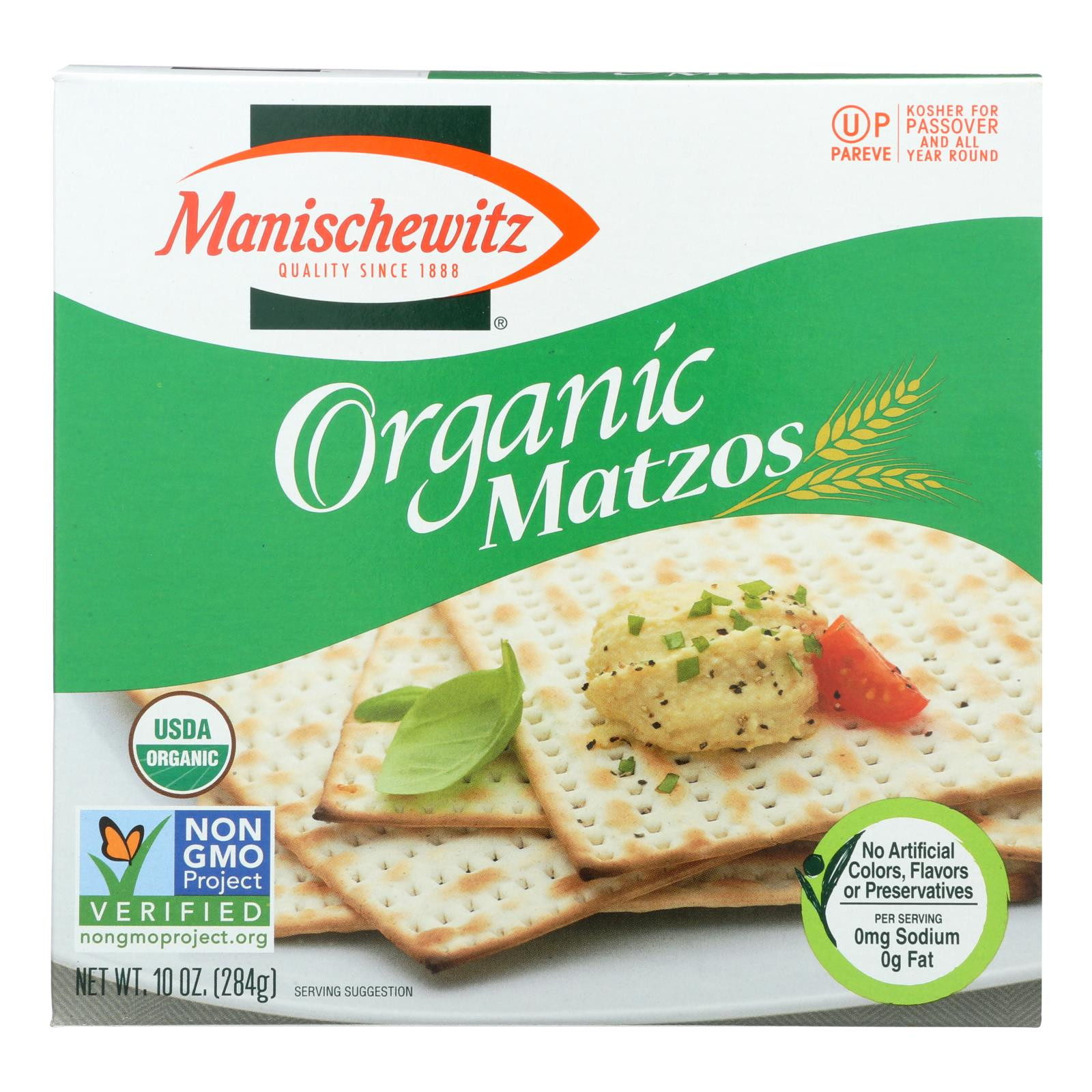Manischewitz Thin Matzo Cracker Salted Case Of 12 10 Oz.