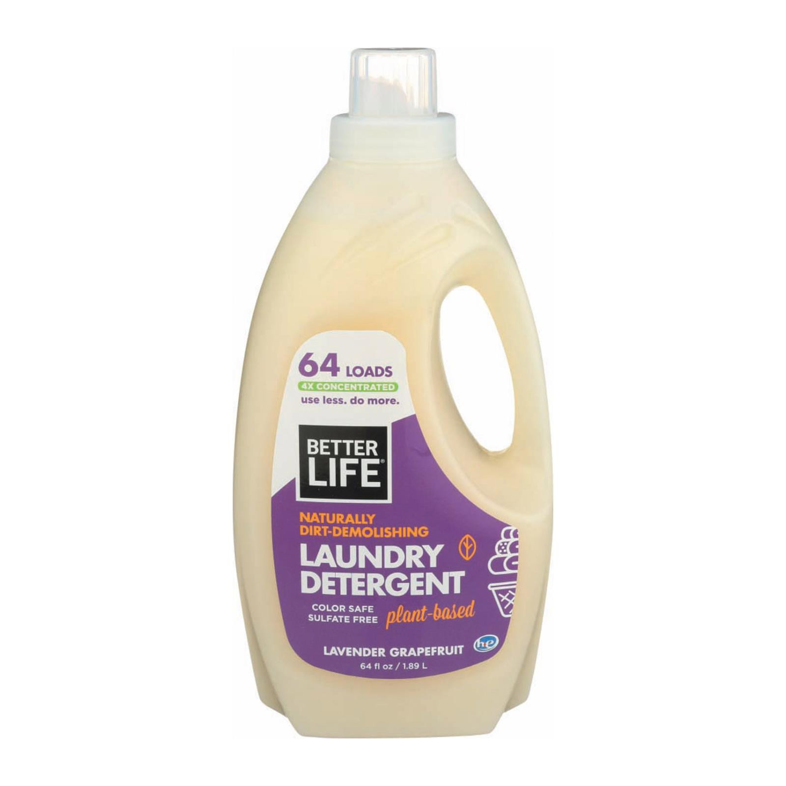 Better Life Laundry Detergent Lavender Grapefruit Case Of 4 64 Fl Oz