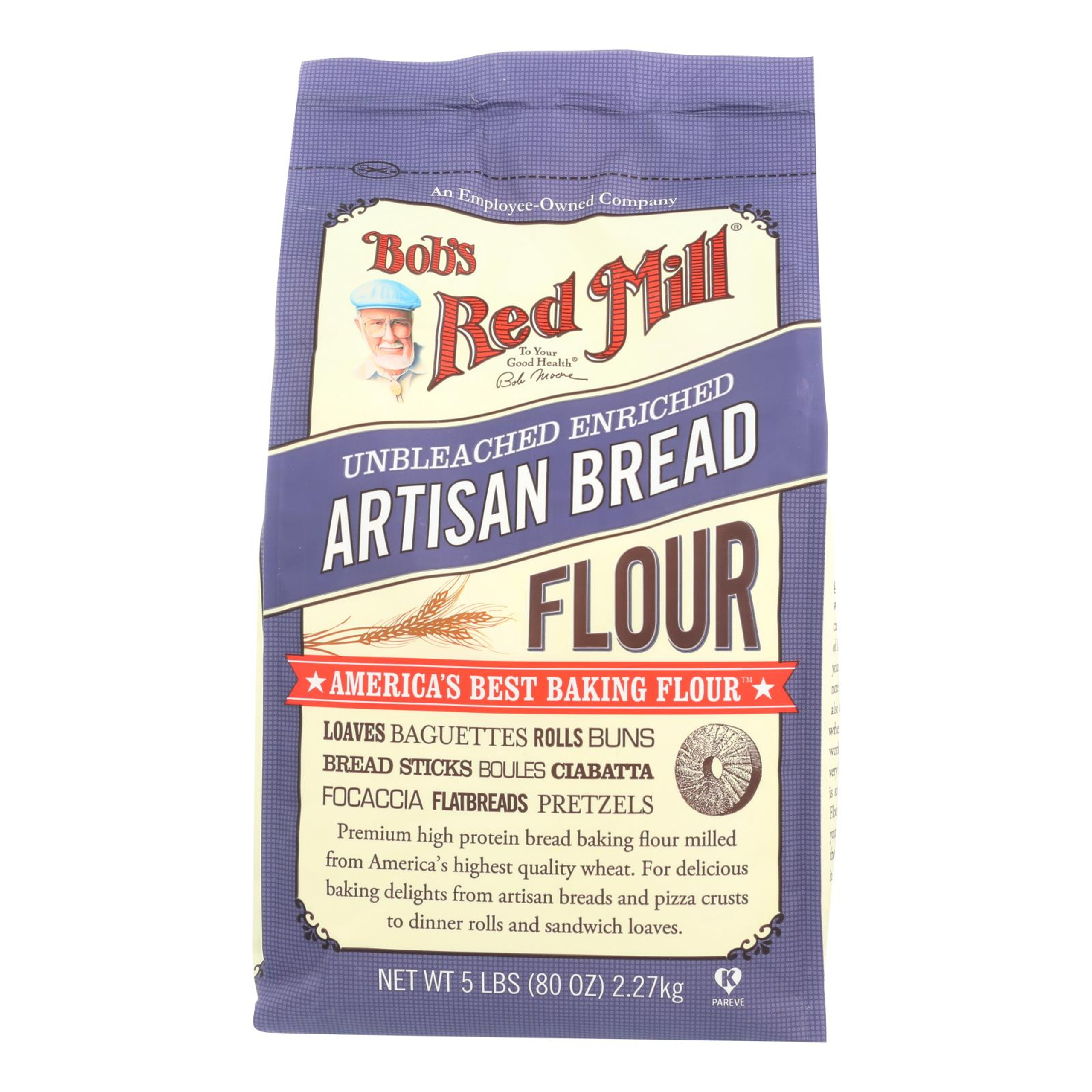 Bob S Red Mill Unbleached White All Purpose Baking Flour 5 Lb Case Of 4
