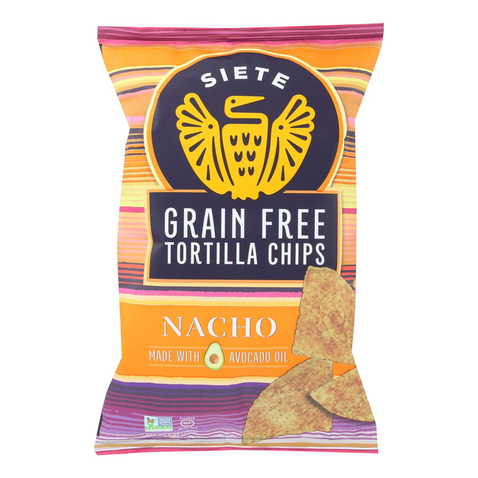 Siete Tortilla Chip Nacho Case Of 12 5 Oz