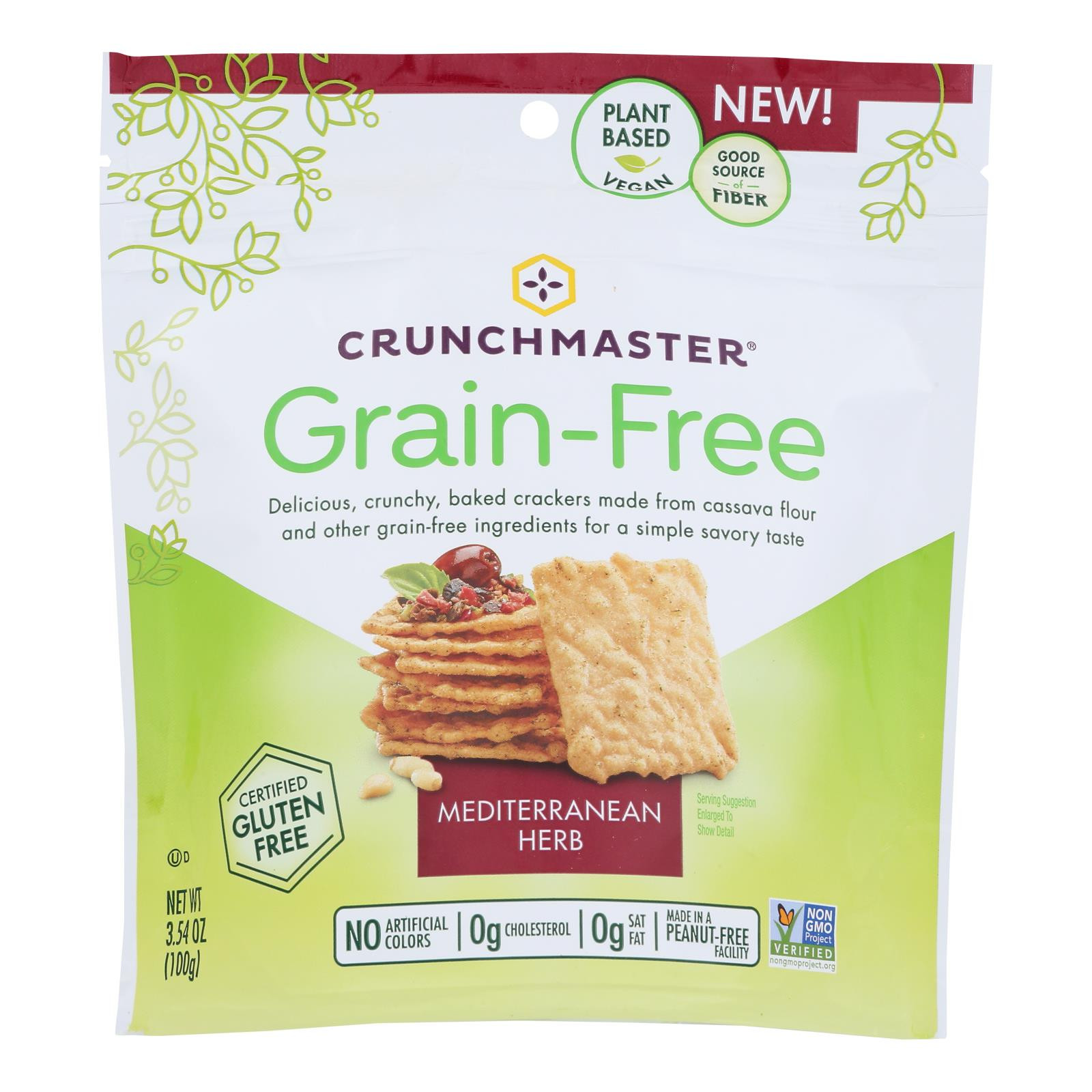 Crunchmaster Protein Crackers - Sea Salt - Case Of 12 - 3.54 Oz