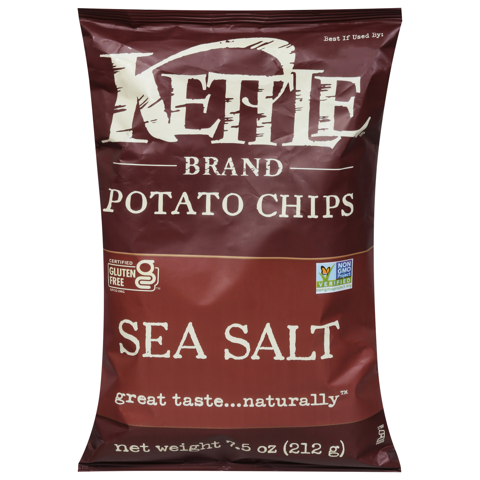 Kettle Brand Potato Chips - Sea Salt - Case Of 15 - 5 Oz.