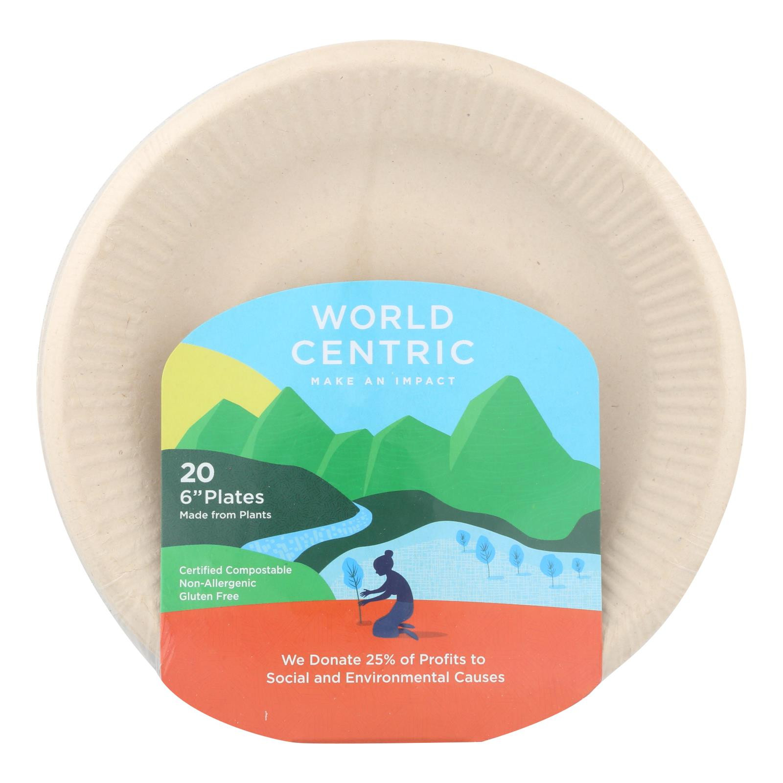 World Centric Fiber Plate Case Of 12 20 Count