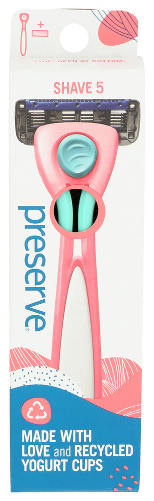 Preserve Shave 5 Razor System- 6 Pack - Assorted Colors