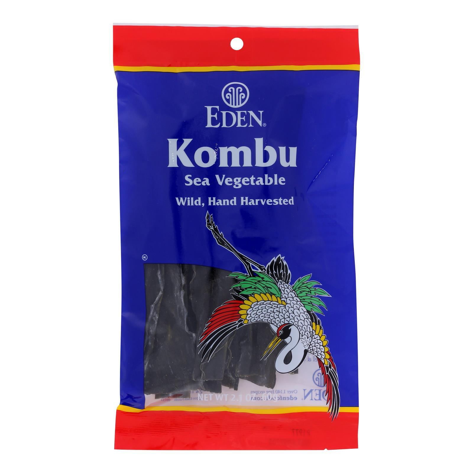 Eden Foods Kombu Sea Vegetable Wild Hand Harvested 2.1 Oz Case Of 6