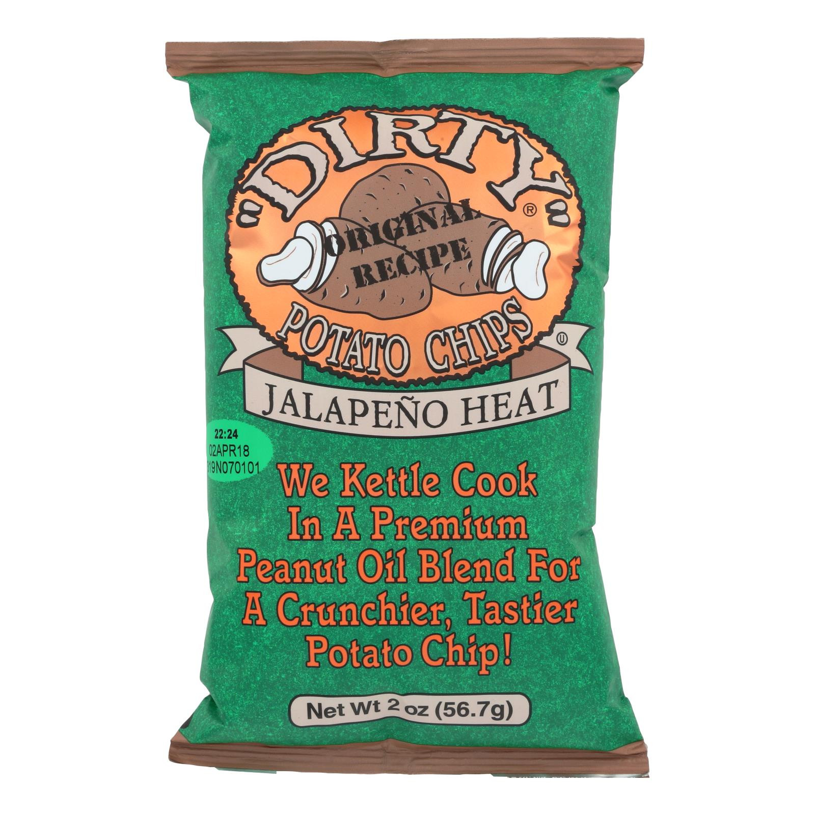 Dirty Chips Potato Chips Sea Salted 2 Oz Case Of 25