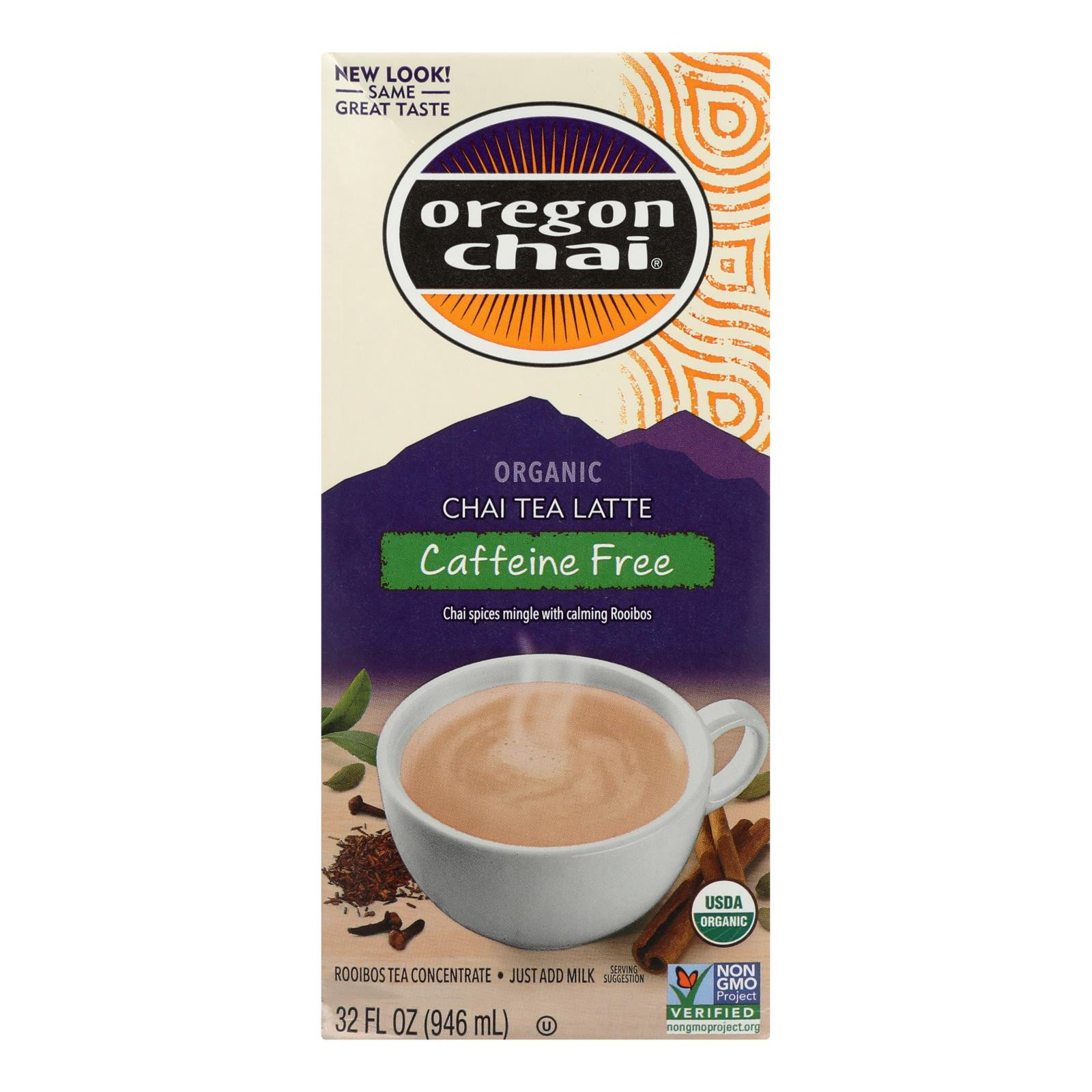 Oregon Chai Tea Latte Concentrate Caffeine Free Case Of 6 32 Fl Oz.
