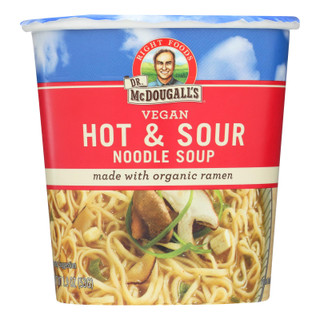 Dr. Mcdougall's Vegan Hot And Sour Noodle Soup Big Cup - Case Of 6 - 1.(04)