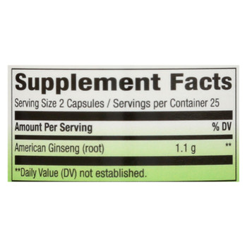 Nature's Way - American Ginseng Root - 50 Capsules Nature's Way - American Ginseng Root - 50 Capsules