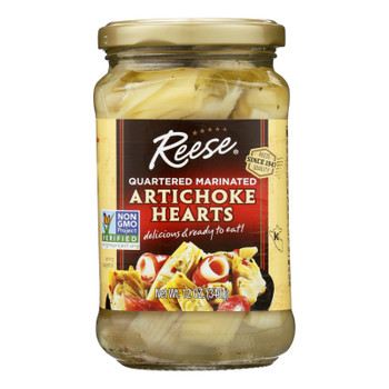 Reese Marinated Artichoke Hearts - Quartered - Case Of 12 - 12 Oz.