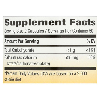 Nature's Way - Calcium Citrate - 500 Mg - 100 Capsules