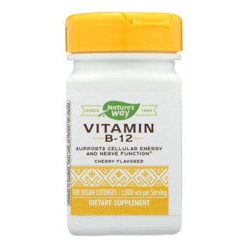 Nature's Way - Vitamin B-12 - 2000 Mcg - 100 Lozenges