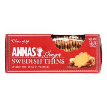 Annas Ginger Thins - Original - Case Of 12 - 5.25 Oz.