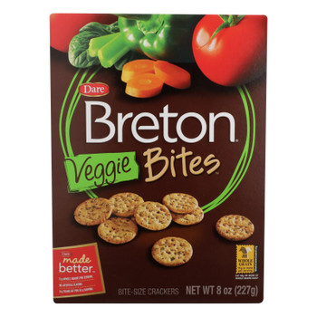 Breton/dare - Mini Cracker - Garden Vegetable - Case Of 12 - 8 Oz