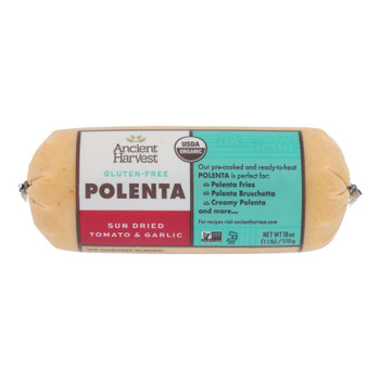 Food Merchants Organic Polenta - Sun Dried Tomato Garlic - Case Of 12 - 18 Oz.