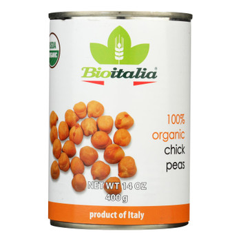 Bioitalia Organic Beans - Chick Peas - Case Of 12 - 14 Oz.