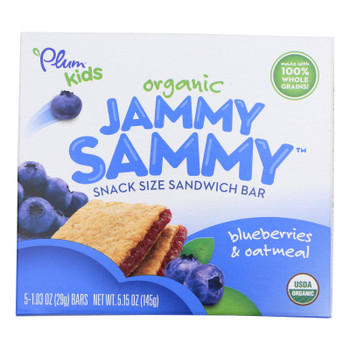 Plum Kids Jammy Sammy Snacks - Blueberry And Oatmeal - Case Of 6 - 1.03 Oz. Plum Kids Jammy Sammy Snacks - Blueberry And Oatmeal - Case Of 6 - 1.03 Oz.