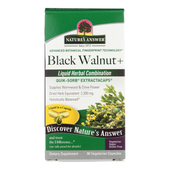 Nature's Answer - Black Walnut And Wormwood - 90 Liquid Capsules