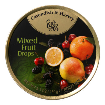 Cavendish And Harvey Fruit Tin - Mixed - Case Of 12 - 5.3 Oz