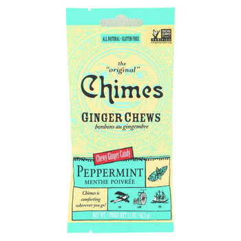 Chimes Ginger Chews - Peppermint - Case Of 12 - 1.5 Oz
