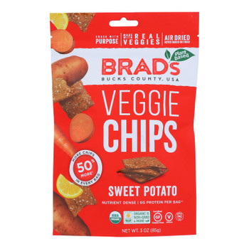 Brad's Plant Based - Chips - Organic - Sweet Potato - Case Of 12 - 3 Oz