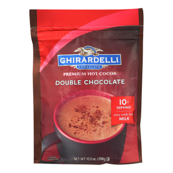 Ghirardelli Hot Cocoa - Premium - Double Chocolate - 10.5 Oz - Case Of 6