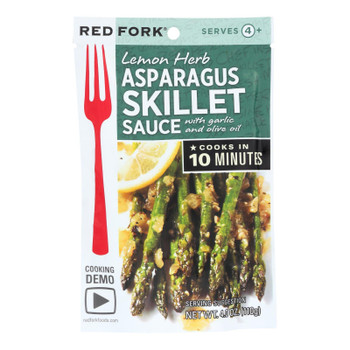 Red Fork Seasoning Sauce - Lemon Herbs Asparagus - Case Of 8 - 4 Oz.