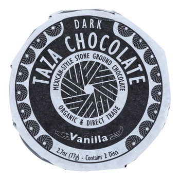 Taza Chocolate Organic Chocolate Mexicano Discs - 50 Percent Dark Chocolate - Vanilla - 2.7 Oz - Case Of 12