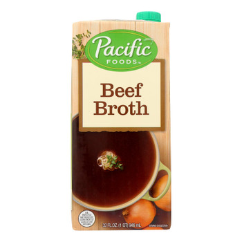 Pacific Natural Foods Broth - Beef - Case Of 12 - 32 Fl Oz.