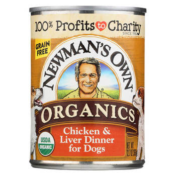 Newman's Own Organics Dog Food - Chicken And Liver - Case Of 12 - 12.7 Oz.