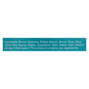 San - J Brown Rice Crackers - Sesame - Case Of 12 - 3.7 Oz.