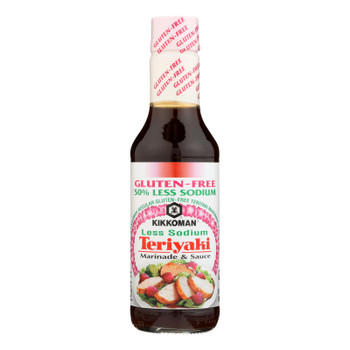 Kikkoman Soy Sauce - Less Sodium - Case Of 6 - 10 Fl Oz.