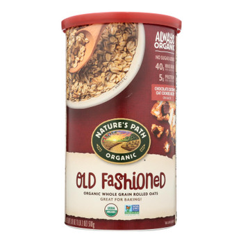 Nature's Path Organic Gluten Free Old Fashioned Rolled Oats, Non-GMO, 40g  Whole Grains, 5g Plant Based Protein, Oatmeal Great for Baking, 18 Ounce  (Pack of 6) 