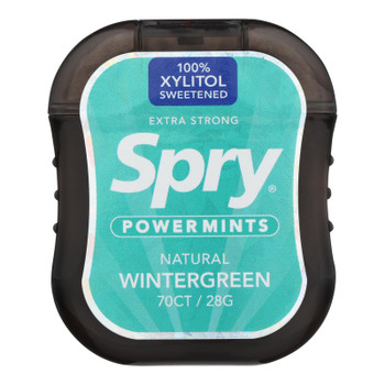Spry Power Mints - Wintergreen - Case Of 6 - 70 Count