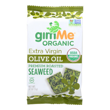 Gimme Seaweed Snacks Seaweed Snack - Organic - Extra Virgin Olive Oil - Case Of 12 - .17 Oz