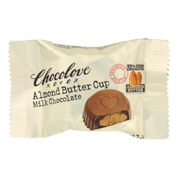 Chocolove Xoxox - Cup - Almond Butter - Milk Chocolate - Case Of 50 - .6 Oz