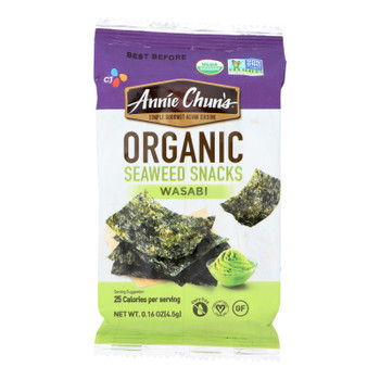 Annie Chun's Seaweed Snack - Wasabi - Case Of 12 - .16 Oz.