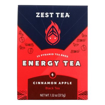 Zest Tea - Black Tea - Cinnamon Apple - Case Of 6 - 1.32 Oz.