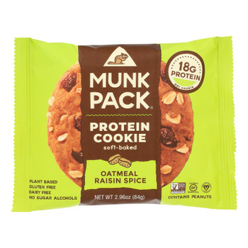 Munk Pack - Protein Cookie - Oatmeal Raisin Spice - Case Of 6 - 2.96 Oz.