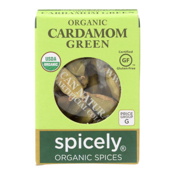 Spicely Organics - Organic Cardamom Pods - Green - Case Of 6 - 0.2 Oz.