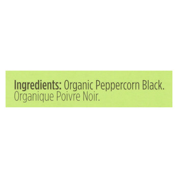 Spicely Organics - Organic Peppercorn - Black - Case Of 6 - 0.45 Oz.