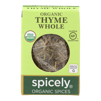 Spicely Organics - Organic Thyme - Case Of 6 - 0.1 Oz.