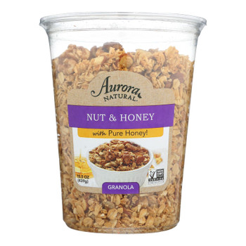 Aurora Natural Products - Nuts And Honey Granola - Case Of 12 - 15.5 Oz.