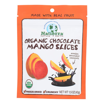 Natierra Organic Chocolate Mango Slices - Case Of 12 - 1.5 Oz