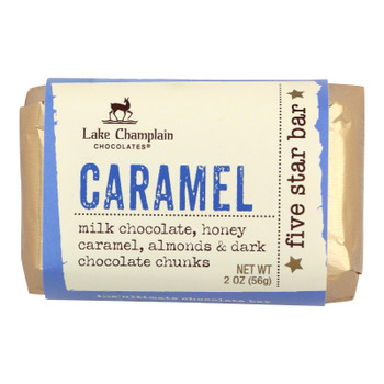 Lake Champlain Chocolates Caramel Five Star Bar  - Case Of 16 - 2 Oz